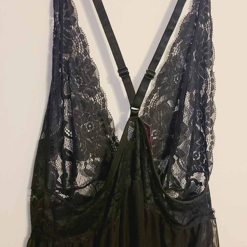 Avidlove | Women's Black Lace Chemise or Teddy (Size XL)